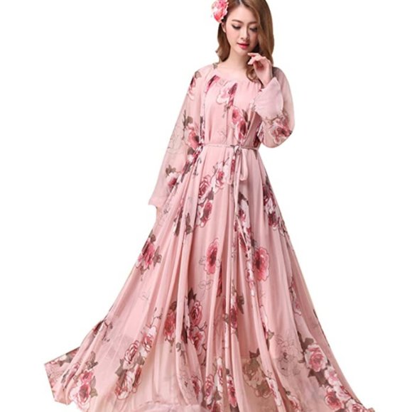 Chiffon Floral Dress - Picture 1 of 4